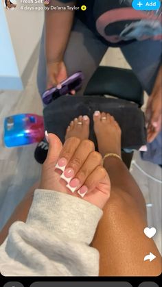 Square Nails Black Women, Short Square Nails Black Women, Short Tapered Square Nails Pink, 2024 Vision Board Black Women Nails, Short French Tip Acrylic Nails Black Women, Pink Square Acrylic Nails, Short Nails Black Women, Short Frenchies, Acrylic Nail Designs Classy