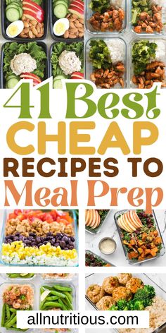 the four best cheap meals to meal prep