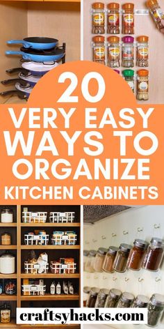 20 very easy ways to organize kitchen cabinets