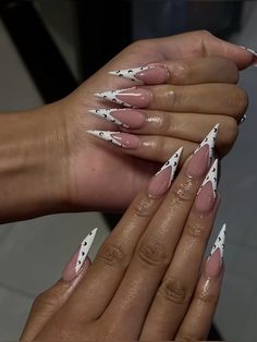 Nails With Fur Ball, Long Acrylic Nail Designs, Long Acrylic, Square Acrylic Nails, Long Acrylic Nails, Cute Acrylic Nails