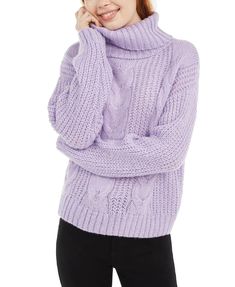 Fitted Turtleneck, Turtle Neck Sweater, Mock Turtleneck, Women Sleeve, Sleeves Pattern, Womens Plaid, Casual Fits, Colorful Sweaters, Color Purple