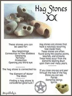 an advertisement for stoneware with instructions on how to make them look like they are from the book hag stones