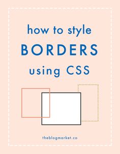 the cover of how to style borders using css, with an image of a rectangle