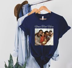 "Family Picture T-shirt, Birthday Photo Shirt, Couple Photo T-shirt, Personalized Photo Shirt, Custom Family Photo Shirt, Custom Picture T-Shirt ---How To Order --- 1-) Please, check and review all photos 2-) Choose your t-shirt size and color 3-) Write your design and design color in personalization box 4-) Click add to cart. You can go back to add more product 5-)Click \"Proceed to check out\" 6-)When you check out, you can add a note to seller for any request SIZE AND COLORS: For sizing detai Casual T-shirt With Name Print, Casual Shirt With Name Print, Cheap Personalized Shirt For Gift, Sublimation Photo Tshirts, Dad Pictures, Make Your Own Shirt, Family Picture, T Shirt Photo, Couple Photo