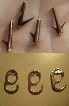 four different types of nails are shown in this image