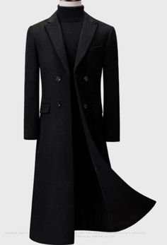 Male Overcoat, Long Coat Men, Mode Mantel, Overcoat Men, Long Black Coat, Concept Clothing, Dapper Gentleman, Wool Overcoat