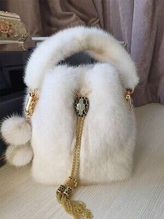 Great shopping ideas for Womens Whole Pelt Real Mink Fur Handbag Bucket Bag Tote Shoulder Bag Crossbody, Women's Bags & Handbags Fur Handbag, Faux Fur Handbag, Artist Bag, Silver Mask, Winter Bags, Fur Handbags, Mysterious Girl, Fur Bag, Etsy Instagram