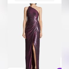 Gorgeous Never Worn Halston Adriana Sequin Gown. Evening Dresses 2023, Halston Dress, Halston Heritage Dress, Evening Dress Collection, Asymmetric Top, Dress Sequin, One Shoulder Gown, Sequin Gown, Dresses 2023