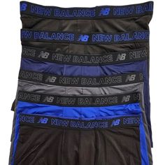 Colors: Black/Navy/Black/Royal/Black/Magnet Durability Incredibly Soft And Comfortable Performance Wicking No Chafe Flatlock Stitching 360 Degrees Stretch Gusset For Enhanced Movement Wide Soft Logo Waistband For Comfort Contoured Pouch For Ideal Fit Performance Wicking Fabric 92% Polyester, 8% Spandex Perfected Fit To Support And Keep You Comfortable In Your Active Lifestyle New Balance Sporty Black Bottoms, New Balance Black Bottoms For Sports, New Balance Black Sports Bottoms, Black New Balance Sports Bottoms, Athleisure Black Boxer Briefs Multi-pack, Athleisure Black Multi-pack Boxer Briefs, Black Multi-pack Athleisure Boxer Briefs, Black Athleisure Boxer Briefs Multi-pack, Compressive Multi-pack Boxer Briefs For Gym