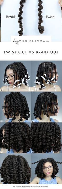 Braid Out Vs Twist Out, Braid Out Natural Hair 4c, Twist Out 4c, Twist Out 4c Hair, Braid Out Natural Hair, Hair Styles Black, Natural Girls, Pelo Afro, Braid Out