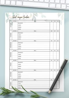 Download Free Printable Blood Sugar Log Sheet PDF - World of Printables | Blood sugar log, Blood sugar tracker, Blood sugar level chart . #Glucose_Levels_Charts #Blood_Glucose_Log #Nutrition_Planner #Blood_Sugar_Chart Blood Glucose Levels Chart, Glucose Levels Charts, Blood Glucose Log, Sugar Level Chart, Planner For School, Planner For Moms, Nutrition Planner, Gym Planner