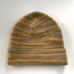 Anthropologie Knit Beanie Brand New Without Tags No Flaws No Material Content Casual Yellow Hat One Size, Yellow Yarn Hat One Size, Warm Yellow Hats For Fall, Yellow Knitted Hat One Size Fits Most, Yellow Knitted Hat, One Size Fits Most, Fitted Yellow Hat For Fall, Yellow Knitted One-size-fits-most Hat, Casual Knitting Pattern For Beanie, Casual Knit Beanie Pattern