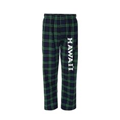 "University of Hawaii Pajama Pants - Moana H Rainbow Warriors Flannel Pajamas From pajama wear to relaxing casuals, this unisex fit flannel pant offers comfortable style in a length to love. Featuring super soft fabric made, this pant is sure to become an everyday favorite. Perfect loungewear with pockets and an adjustable cotton, twill tape tie. Lounge around in your dorm in these super comfy flannel pants. *4.3 oz., 100% double-brushed cotton flannel *Pockets *Cotton, twill tape tie *Full-leng Pjs Comfy, Rainbow Warrior, Comfy Pjs, University Of Hawaii, Comfy Blankets, Flannel Pants, Collared Sweatshirt, Comfortable Style, Flannel Pajamas