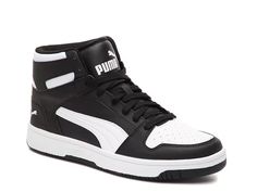 Puma Rebound LayUp SL High-Top Sneaker - Men's - Free Shipping | DSW Puma Shoes For Men, High Cut Shoes, Puma High Tops, Hightop Sneakers, Sneakers Puma, Mens High Tops, Puma Shoes, Pumas Shoes, Sneakers Men Fashion