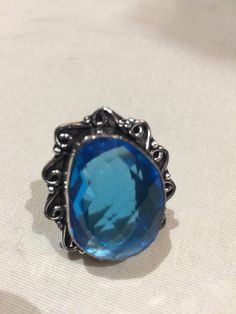 Large genuine aqua blue volcanic art glass Vintage ring Low content silver not sterling. Adjustable size All rings are shipped in a nice gift box. Check out our over a THOUSAND great reviews Engraving is $4 per letter and is not always perfect depending on the piece. It can take a few days if the jeweler is busy. This is payable to Paypal Judithsltd@gmail.com Unique Blue Rings For Gifts, Oval Blue Topaz Ring As Gift, Handmade Blue Topaz Ring For Formal Occasions, Formal Blue Jewelry With Large Stone, Oval Turquoise Topaz Ring As Gift, Unique Blue Crystal Ring For Anniversary, Unique Blue Ring For Formal Occasions, Blue Cabochon Topaz Ring For Anniversary, Spiritual Blue Rings As Gifts