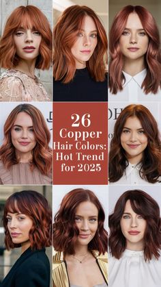 Transform your look with Copper Hair Colors: Hot Trend for 2025, featuring stunning blends of golden, dark red, and orange hues. Whether you prefer a light brown or dark brown base, this trend is all about richness and depth. Add cherry or auburn highlights for a fresh update, or stick with a cool copper shade for a more subtle look. These ideas for brunettes will help you nail the trend with ease and style. Chestnut Brown With Copper Highlights, Schwarzkopf Red Hair Color, Light Brown Two Tone Hair, Going From Brunette To Red Hair, Apricot Copper Hair, Shadow Roots Hair Brunette To Red, Very Dark Copper Hair, Different Copper Hair Colors, Spicy Copper Hair Color