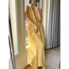 Womens Summer Paris Modern Hanging Neck Deep V Dress Slim Casual Long Skirt Casual Long Skirt, Long Skirt Casual, Deep V Dress, V Dress, Neck Deep, Dress Slim, Halter Maxi, Sling Dress, Comfortable Room