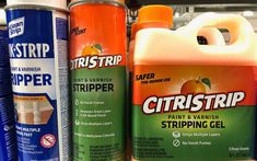 several different types of cleaner products on display