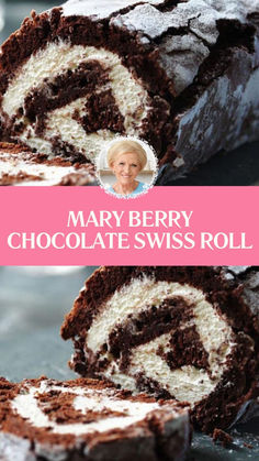 Mary Berry Chocolate Swiss Roll Cheap Deserts, Chocolate Swiss Cake, Berry Desserts, Swiss Cake, Chocolate Swiss Roll, Cake Bars Recipe, Swiss Rolls, Mary Berry Recipe, Christmas Cheesecake