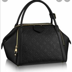 Louis Vuitton Top Handle Bag Black Leather Brass Hardware Rolled Handles Canvas Lining & Dual Interior Pockets Zip Closure At Top Protective Feet At Base Depth: 7.5" Height: 9" Handle Drop: 6" Width: 15.5" Color: Black Faint Wear Throughout. Buy With 100% Confidence . Poshmark Will Authenticate All Merchandise Over 500.00 . Please Feel Free To Ask Me Any Questions Prior To Purchase If Needed. No Box Sac Louis Vuitton, Louis Vuitton Handbag, Handbag Heaven, Beautiful Handbags, Purse Accessories, Backpack Bag, Purses Designer, Handbag Shoes, Lv Bag