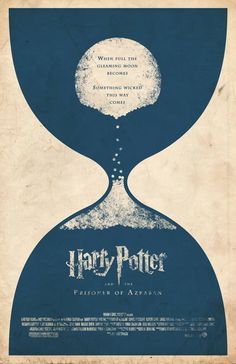 the poster for harry potter's film, which features an hourglass with water running through it