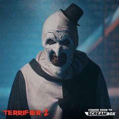 an evil clown wearing a top hat and cape with the words terrier 2 on it