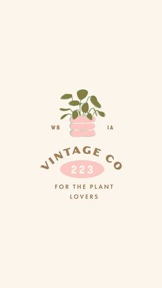 vintage logo for the plant lovers