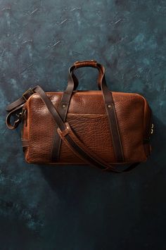 Legacy Bison Leather Weekender Duffel Bag | Overland Leather Fob, Bison Leather, Leather Duffel Bag, American Bison, Leather Duffel, Leather Weekender, Leather Duffle Bag, Leather Travel Bag, Leather Duffle