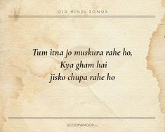 an old paper with the words,'tum tina jo mustara rahe ho