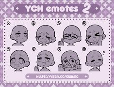 an animated character sheet with various expressions