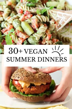 summer dinner recipes Easy Summer Vegan Dinners, Cold Vegan Dinner, Vegan Summer Meal Prep, Summer Vegan Recipes Dinner, Vegan Dinner Options, Lite Meals For Summer, Summer Vegan Meals Dinners, Summer Meals Vegan, Vegan Dinner Salad