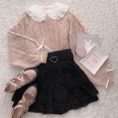 Old Dress, Honey Cinnamon, Kawaii Fashion Outfits, Swaggy Outfits, Really Cute Outfits, Kawaii Clothes, On The Floor, Girly Outfits, Kawaii Fashion