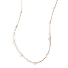 Diamond Droplet Chain - 16"-Our classic 14k gold cable chain scattered with .28 cts of floating diamond is an elegant everyday piece you’ll never take off. Layering Chains, Three Sisters Jewelry, Sisters Jewelry, Chunky Gold Chain, Three Sisters, Vintage Inspired Design, Gold Chain Necklace, Simple Necklace, Minimalist Jewelry