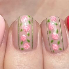 Nails By Emma on Instagram: "Blooming Lovely🌸 Inspo @theenailchef #floralnails #roses #valentinesflowers #pinknails #springnails" Valentines Flowers, Nail Designs Spring, Floral Nails, Toe Nails, Short Nails, Spring Nails, Nail Design, Pink Nails, Nail Ideas