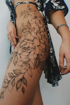 Top 55 Women Hip and Thigh Tattoos in 2022 Paws Tattoo, Side Thigh Tattoos Women, Tattoo Bein Frau, Floral Hip Tattoo, Side Tattoos Women, Hip Tattoo Designs, Side Thigh Tattoos, Cute Thigh Tattoos