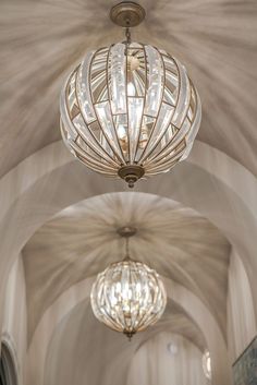 Groin Vault Ceiling, Vault Ceiling, Vaulted Ceiling Ideas, Master Ensuite, Glass Light Fixture, Foyer Lighting, Lake Beach, Canoeing, Beautiful Lighting