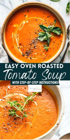 tomato soup with step - by - step instructions is an easy and delicious dinner