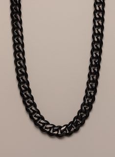 Men's Chain Necklaces 9mm Black Miami Cuban chain in black coated 316L Chain: Miami Cuban Chain Width: 9mm Material: Black coated 316L Stainless Steel Clasp: Lobster Miami Cuban, Mens Chain Necklace, Shiny Things, Chain Necklaces, Cuban Chain, Chains For Men, Stainless Steel Jewelry, Black Coat, Metal Chain