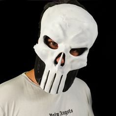 The Skull Cosplay Party Mask in the image is designed for your face.   We have different variant   For Adult Size : VERTICAL 7 INCH HORIZONTAL 8 INCH   Personalized Size: VERTICAL 7 INCH HORIZONTAL 8 INCH   Paint Your Own Size : VERTICAL 7 INCH HORIZONTAL 8 INCH   In mask customization, your name will be added under the chin of the Skull mask.   Personalization is done only in Personalized Size option.    Skull Cosplay Party mask . , If you want to paint your own mask, the mask is sent to you un White Horror Halloween Mask, White Horror Masks For Halloween, White Horror Halloween Masks And Prosthetics, White Horror Masks And Prosthetics For Halloween, Horror Halloween Masks And Prosthetics In White, White Novelty Halloween Masks, Halloween Novelty White Masks, Novelty White Masks For Halloween, Novelty White Halloween Masks