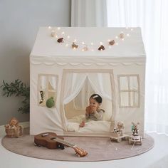 Look at how cute she is!!! 🧡🧡🧡🧡
She's just like a fairy in the fairy tale.
Now Petite Maison's Play House became her favorite space.
The baby compeletely fell under the spell of Petite Maison's Play House.  
For more info, email global@petite-maison.co.kr

#petitemaisonglobal #petitemaisonreview #petitemaisonglobal #kidsroom #kidsroomdecor #kidsfurniture # #kidsroominspo #kidsroomideas #kidstuff #kidsroominspiration #kidsroomstyling #babyroom #babyroomdecor #babyroomideas
#interiordesign Kids Play House, Nursery Trends, Boys Playroom, Wendy House, Kids' Furniture, Tent Decorations