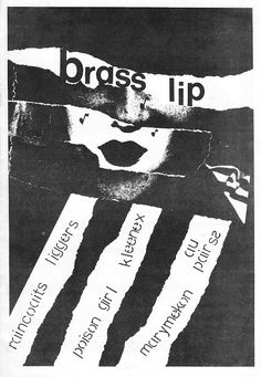 a black and white poster with the words brass tip on it's back side