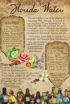 Magick Oil, Hoodoo Magic, Magickal Herbs, Magia Das Ervas, Florida Water, Wiccan Magic, Witch Spirituality, Magic Spell Book, Grimoire Book