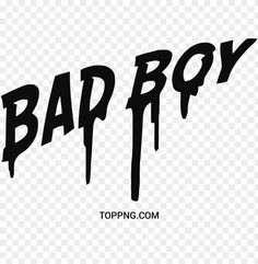 the word rap boy in black and white font on a transparent background, hd png