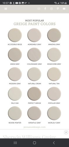 the most popular white paint colors for walls and ceilings, with different shades to choose from