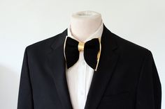 Black suede and Gold mens big oversized bow tie, butterfly wedding bow tie set genuine leather bowtie, gold bow tie, bowties, boutonniere by NevesticaBowTies on Etsy Leather Bowtie, Black Bowtie, Gold Bow Tie, Groomsmen Gift Set, Wedding Bow Tie, Leather Bow Tie, Groomsmen Bowtie, Lapel Flower