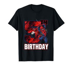 PRICES MAY VARY. Officially Licensed Marvel Spider-Man Apparel for Women - Men - Boys - Girls - Toddler; Spider-Man T-Shirts; Brithday T-Shirts; Super Hero; Holiday; Seasonal; Christmas; Vintage; Disneyland; Disney+; Disney Plus; Disney World; Present; Halloween ; 20MARV00126A-001 Lightweight, Classic fit, Double-needle sleeve and bottom hem Spider Man Web, Marvel Clothes, Spiderman Birthday, Vintage Disneyland, Disney Plus, Disney Disney, 7th Birthday, Men Boys, Marvel Spiderman