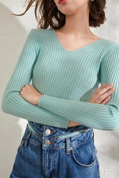 FREE SHIPPING ON ALL ORDERS OVER $50 | 100% SATISFACTION GUARANTEED Click "ADD TO CART" To Get Yours Now | Up To 60% OFF ✨  This lightweight Arimonz Basic V-neck Solid Sweater Pullover Women Female Knitted Sweater is an ideal choice for heading to the yoga studio, a morning jog, or a museum trip. It's made of breathable cotton and cashmere for a comfortable feel, with a V-neck and a loose fit that has plenty of movement. 📌 Pleasant Fabric, Light and Free 📌 Made With Polyester 📌 Soft And Comfo Green V-neck Top With Ribbed Cuffs, Cozy Ribbed V-neck Long Sleeve Sweater, Trendy Ribbed V-neck Winter Sweater, Trendy Ribbed V-neck Sweater For Winter, Green V-neck Knit Top For Winter, Green V-neck Soft Knit Top, Green Soft Knit V-neck Top, Spring V-neck Long Sleeve Sweater, Trendy Green Long Sleeve V-neck Sweater