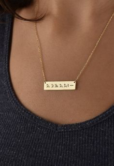 Our silver, gold and rose plated necklaces is completely customizable. Initials, your name, Names of people you love the most, Coordinates that you find the closest to your heart, Icons, Posts, Initials or an important date for you. #personalizednecklace #weddingift #14kgoldnecklace #personalizedchoker #customnecklace #personalizedjewelry #personalizedgift #namenecklace #initialnecklace #lovegifts #personalizedpendant #birthdaygiftromantic #romanticgifts #giftsforbestfriend Symbolic Personalized Necklace For Birthday Gift, Personalized Bar Necklace, Necklace With Name, Gifts Forbest Friend, Fashion Accessories Trends, Name Necklace Silver, Horseshoe Pendant, Baby Mom, Woman Accessories