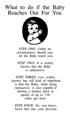 an advertisement for baby products with the words, what to do if the baby reaches out for