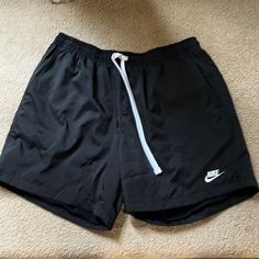 Mens Lined Nike Shorts. Never Been Worn. Have Tags But Not Attached Casual Nike Swim Trunks With Built-in Shorts, Casual Black Short Swim Trunks, Casual Black Swim Trunks For Sports, Casual Black Nike Shorts, Nike Clothes Mens, Fallen Star, Black Nike Shorts, Gym Fit, Shorts Men